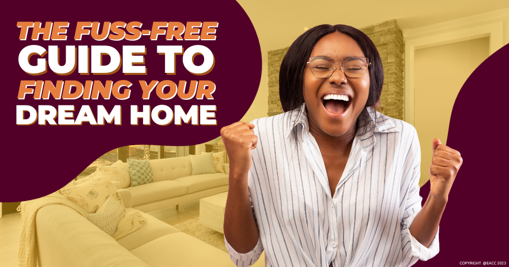 Banner with text - The fuss-free guide to finding you dream home 