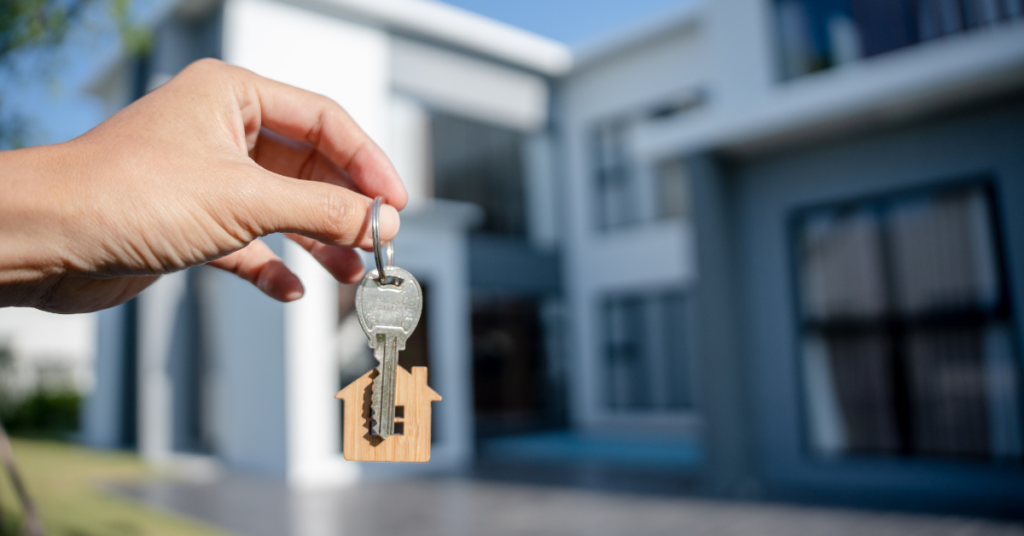 Man holding keys.