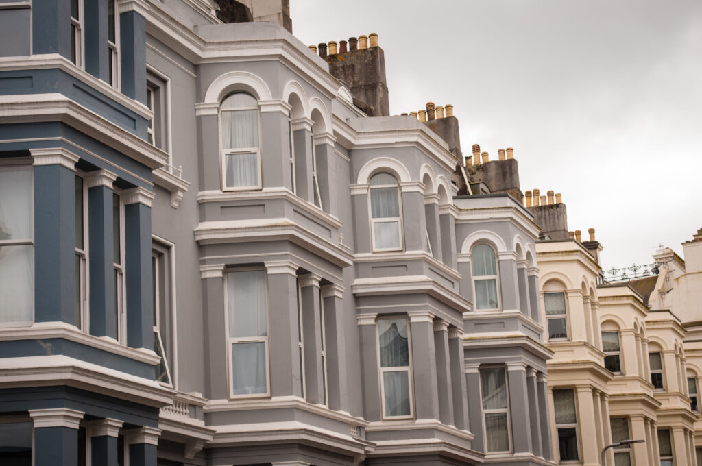 Row of terraced houses in Plymouth