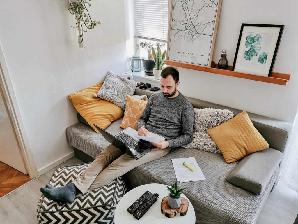 New renter doing paperwork