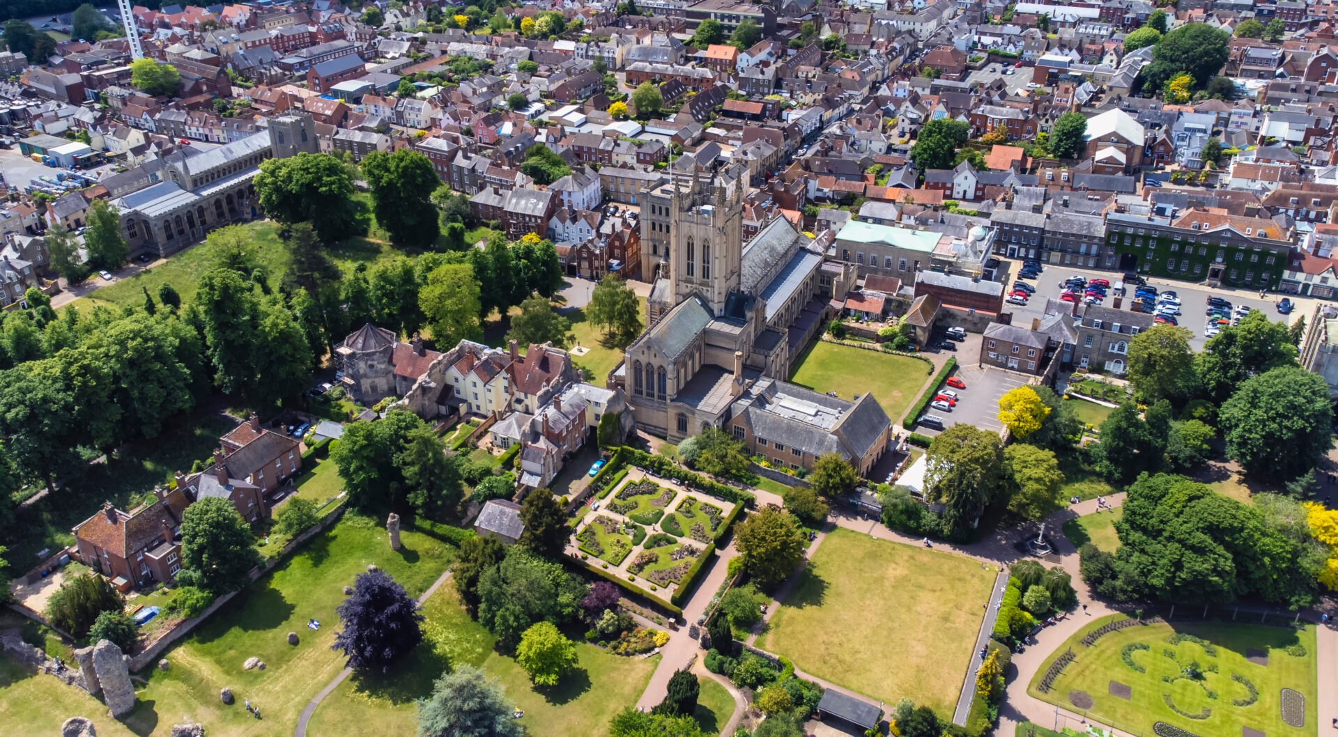 Bury St Edmunds aerial view