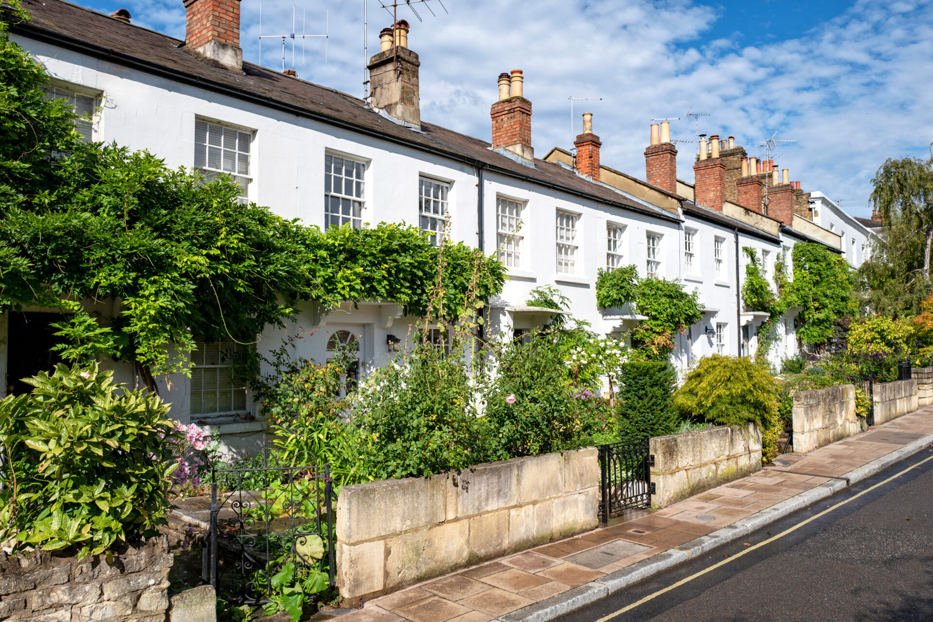 Row of family terraced houses in Gloucester near school catchment areas attracting buyers after offer day