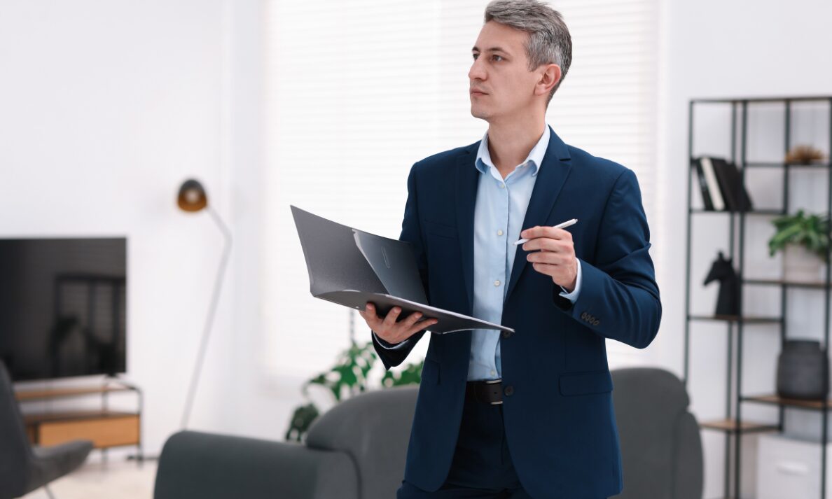 Landlord reviewing property condition during inspection in Armthorpe DN3