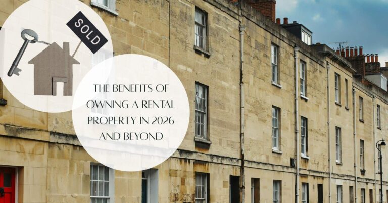 Row of residential rental properties with sold sign illustrating property investment benefits in 2026
