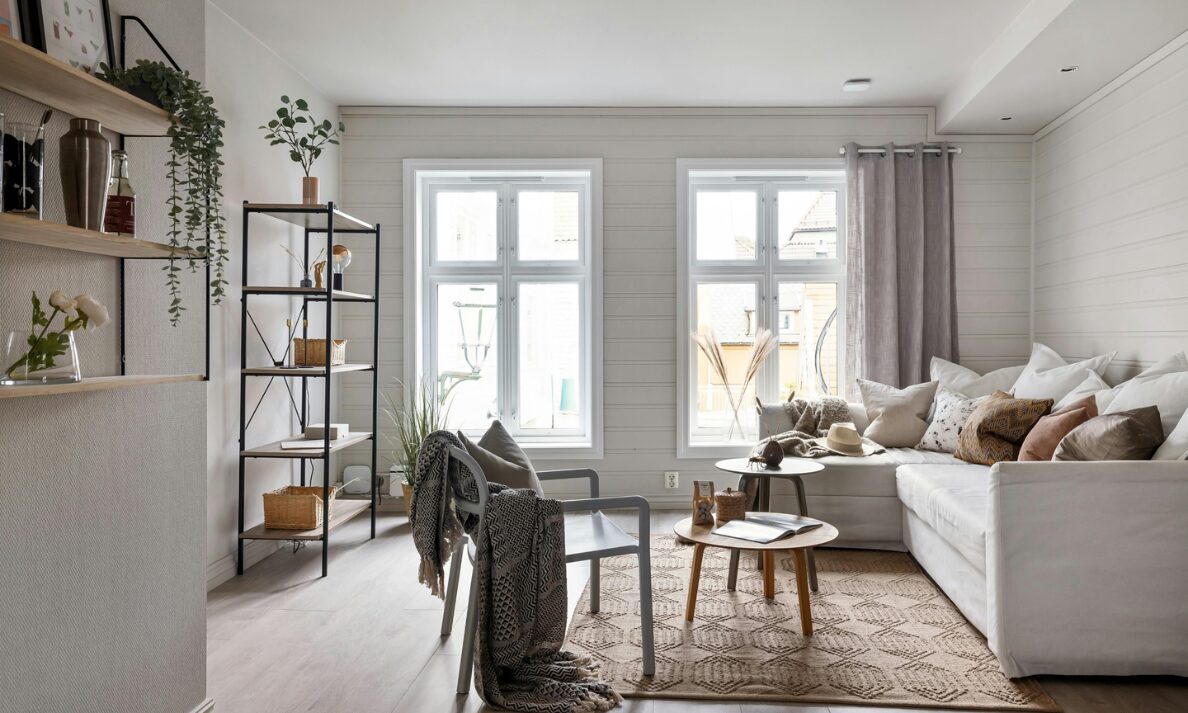 Bright modern living room in Tilehurst home showing interior space and design