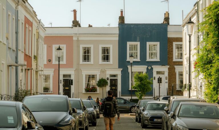 Colourful London terrace houses representing UK rental property market changes under Renters Rights Bill 2026