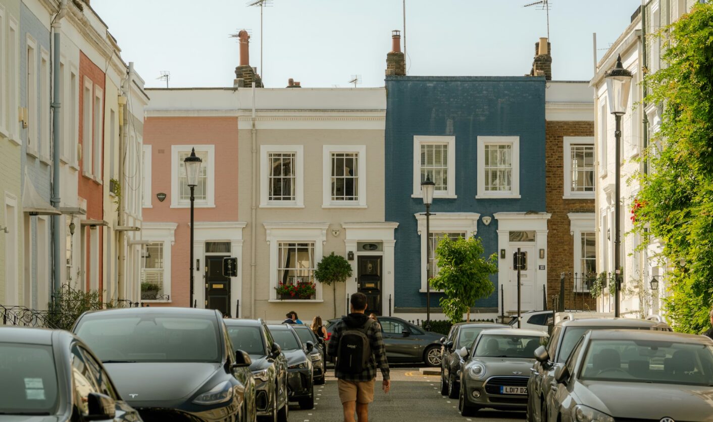 Colourful London terrace houses representing UK rental property market changes under Renters Rights Bill 2026