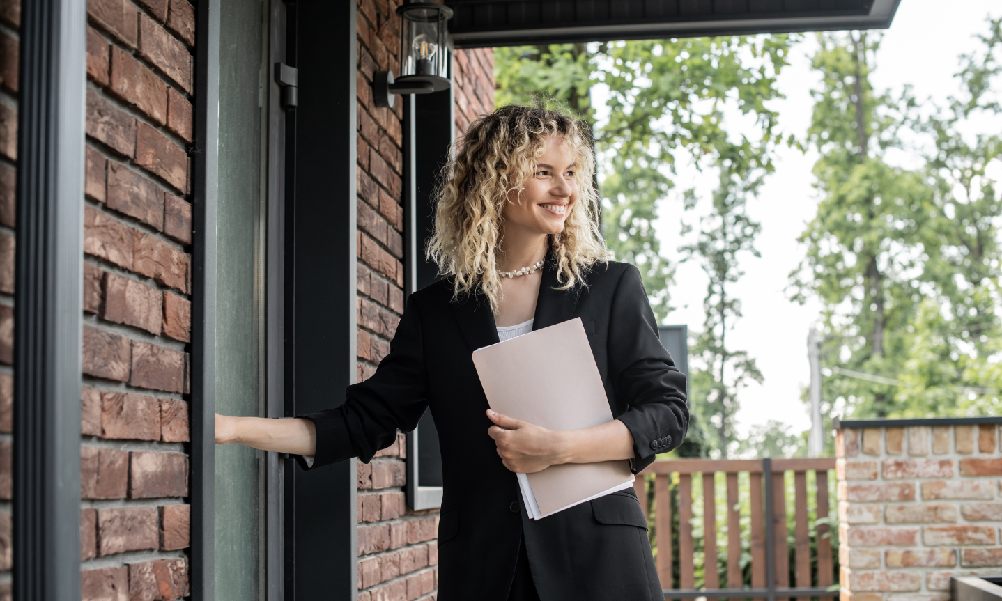 Letting agent visiting a rental property for a Cardiff landlord compliance check